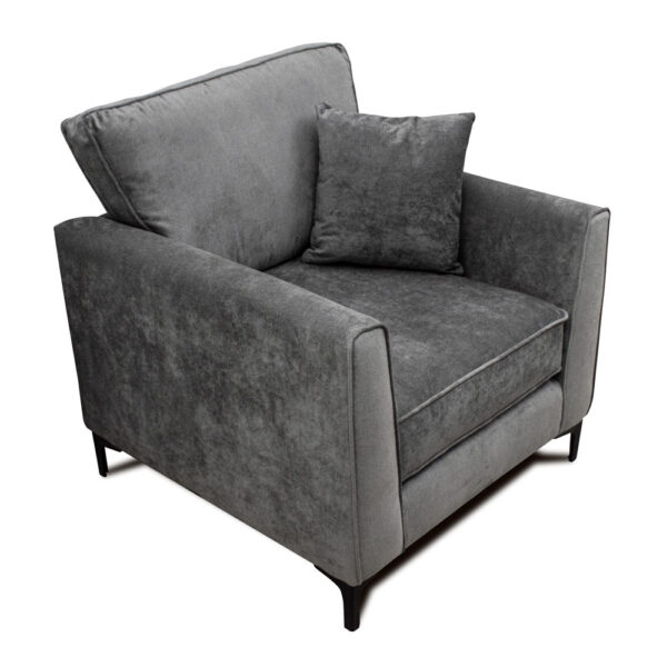 Charcoal Hampton Fabric Armchair | Kensington Grey