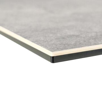 Azura Ceramic Grey Dining Table | Black Legs