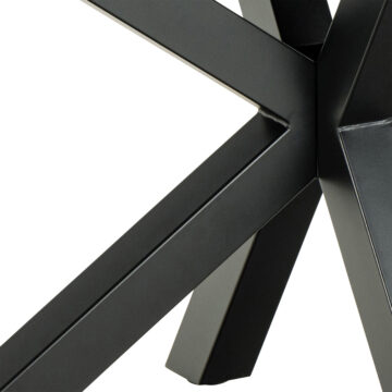 Azura Ceramic Grey Dining Table | Black Legs