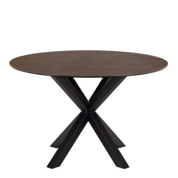 Azura Dining Table with Ceramic Rusty Brown Top
