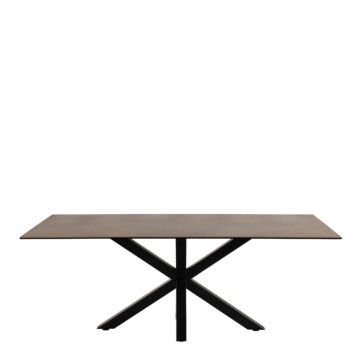 Azura Dining Table with Ceramic Rusty Brown Top