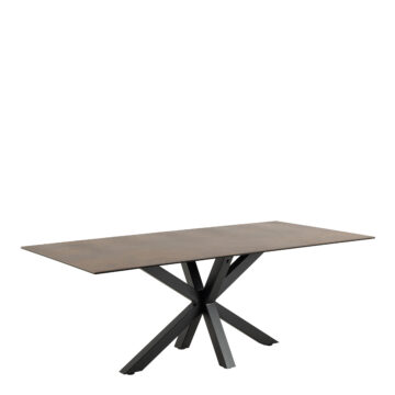 Azura Dining Table with Ceramic Rusty Brown Top