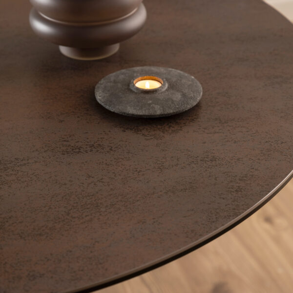 Azura Dining Table with Ceramic Rusty Brown Top | Assembly Required