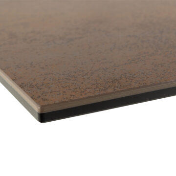 Azura Ceramic Brown Dining Table | Black Legs