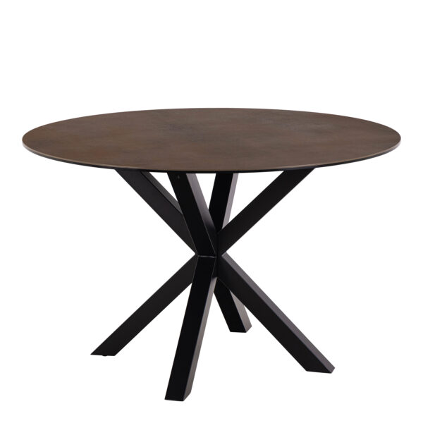 Azura Dining Table with Ceramic Rusty Brown Top