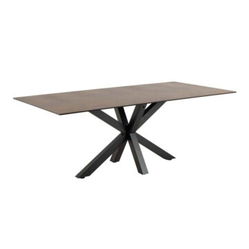 Azura Dining Table with Ceramic Rusty Brown Top