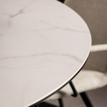 Azura Dining Table with Ceramic White Top