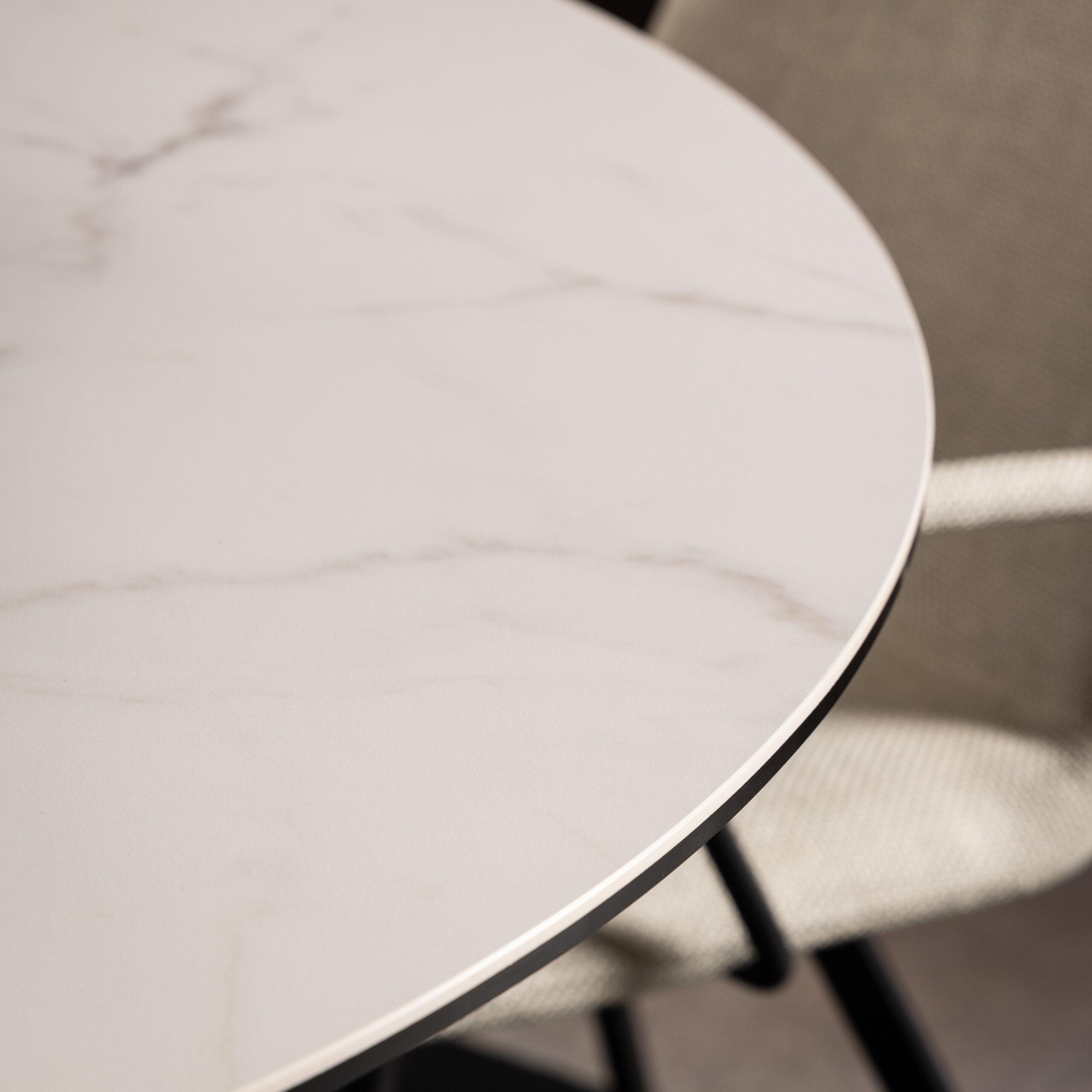 Azura Dining Table with Ceramic White Top