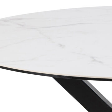 Azura Dining Table with Ceramic White Top