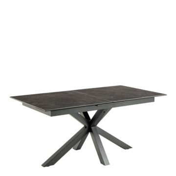 Azura Extendable Dining Table with Ceramic Black Top 168cm