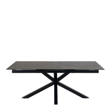 Azura Extendable Dining Table with Ceramic Black Top 200cm