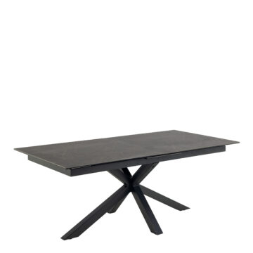 Azura Extendable Dining Table with Ceramic Black Top 200cm
