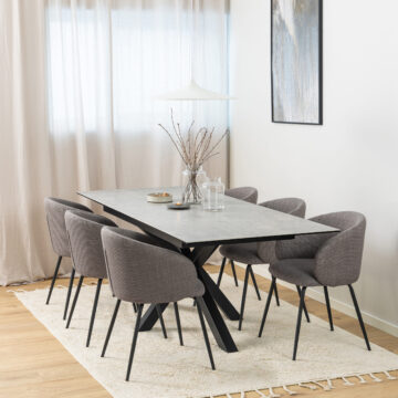 Azura Ceramic Grey Extendable Dining Table | 168cm – 210cm