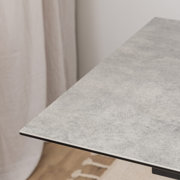 Azura Extendable Dining Table with Ceramic Grey Top 168cm | Assembly Required