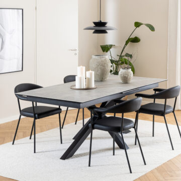 Azura Ceramic Grey Extendable Dining Table | 200cm – 240cm