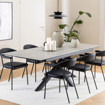 Azura Ceramic Grey Extendable Dining Table | 200cm – 240cm