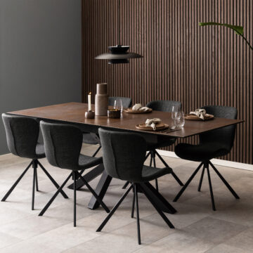 RUSTY HIGH TABLE新品未使用 Azura Extendable Dining Table with Ceramic Rusty Brown Top 168cm