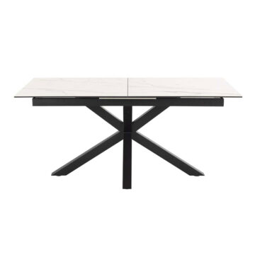 Azura Ceramic White Extendable Dining Table | 168cm – 210cm