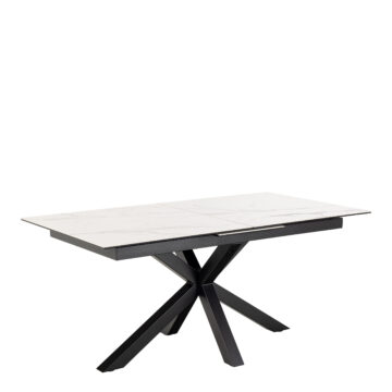 Azura Extendable Dining Table with Ceramic White Top 168cm