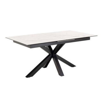 Azura Extendable Dining Table with Ceramic White Top 168cm