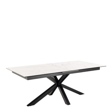 Azura Extendable Dining Table with Ceramic White Top 200cm