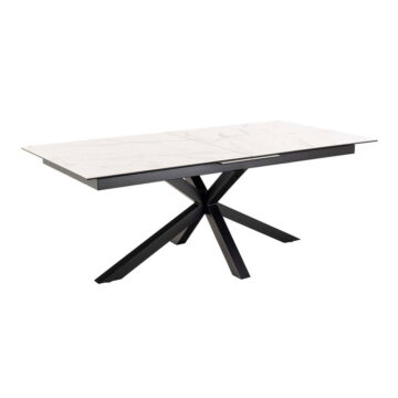 Azura Extendable Dining Table with Ceramic White Top 200cm