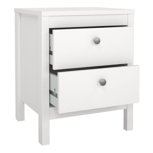 Chest and 2 Door Wardrobe in White