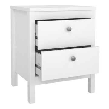 Chest and 3 Door Wardrobe in White