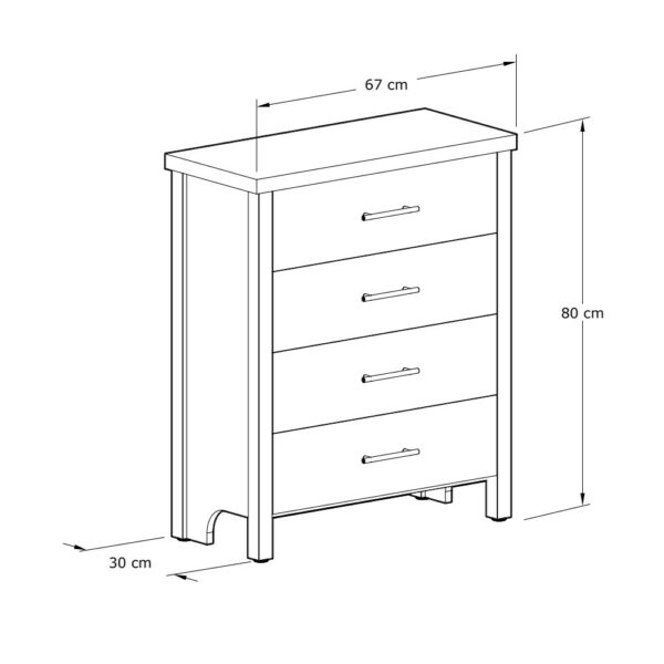 Cascina 4 Drawer Chest |