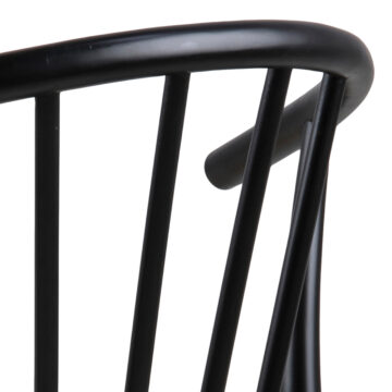 Cassandra Pair of Black Dining Chairs | Armrests