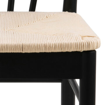 Cassandra Pair of Black Dining Chairs | Armrests