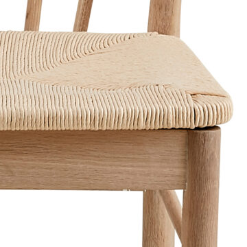 Cassandra White Oak Pair of Dining Chairs | Armrests