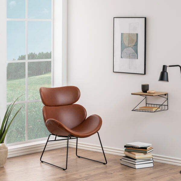 Cazar Lounge Chair in Brown | Assembly Required
