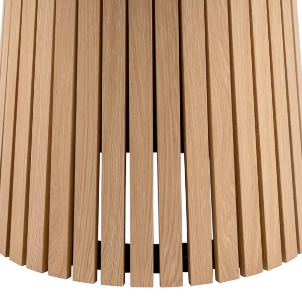 Christo Round Dining Table in Oak | Assembly Required