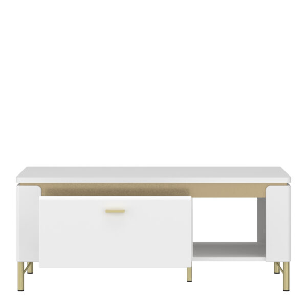 Cicero Coffee Table 1 Drawer in Alpine White/White Gloss