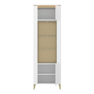 Cicero Vitrin 1 Door in Alpine White/White Gloss