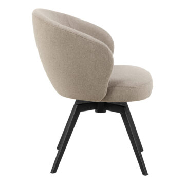 Darlene Beige Dining Chair | Armrest | Swivel