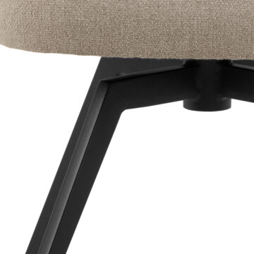 Darlene Beige Dining Chair | Armrest | Swivel