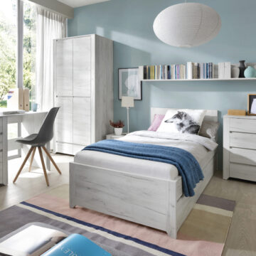 Fiji 3 Piece Bundle, Bedside, Chest and 2 Door 2 Drawer Wardrobe