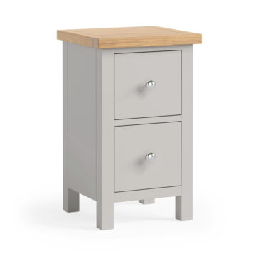 Hartside Grey Narrow Bedside Cabinet | Assembled