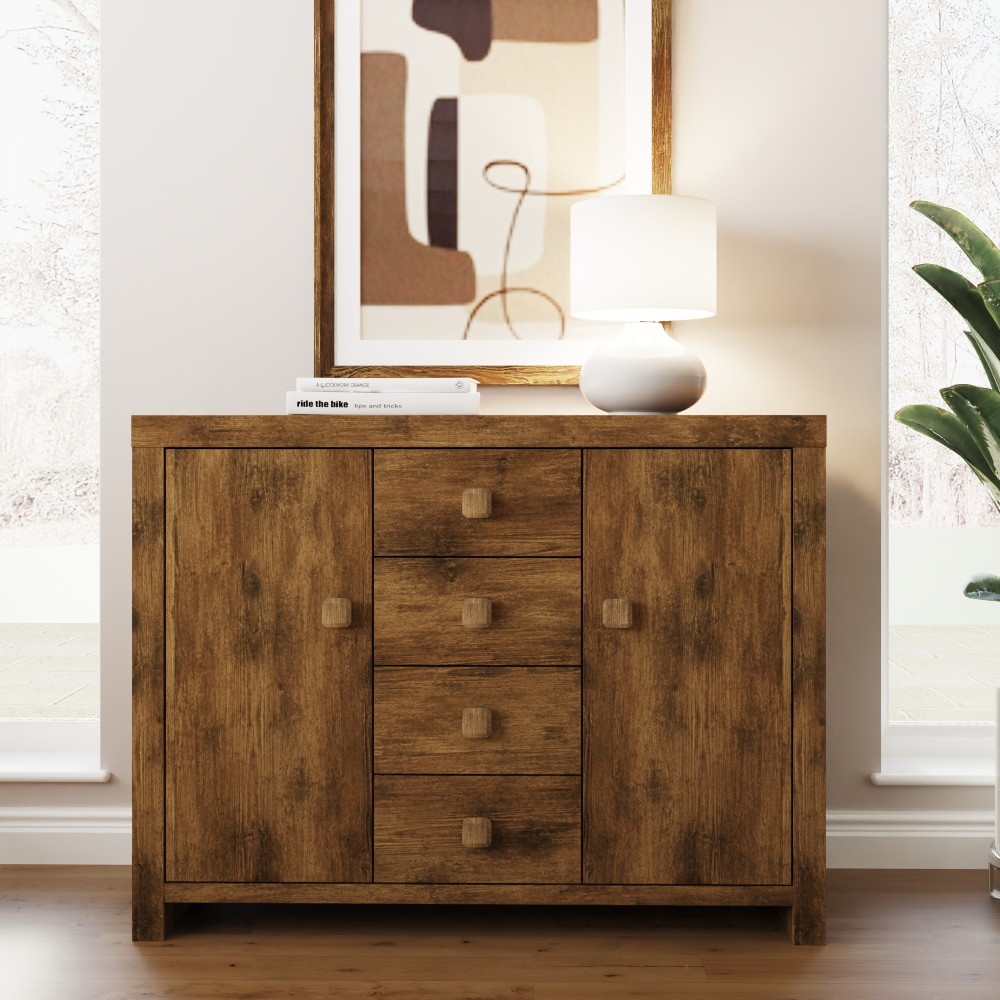 Maluku 2 Door Sideboard with Drawers | Mango Finish