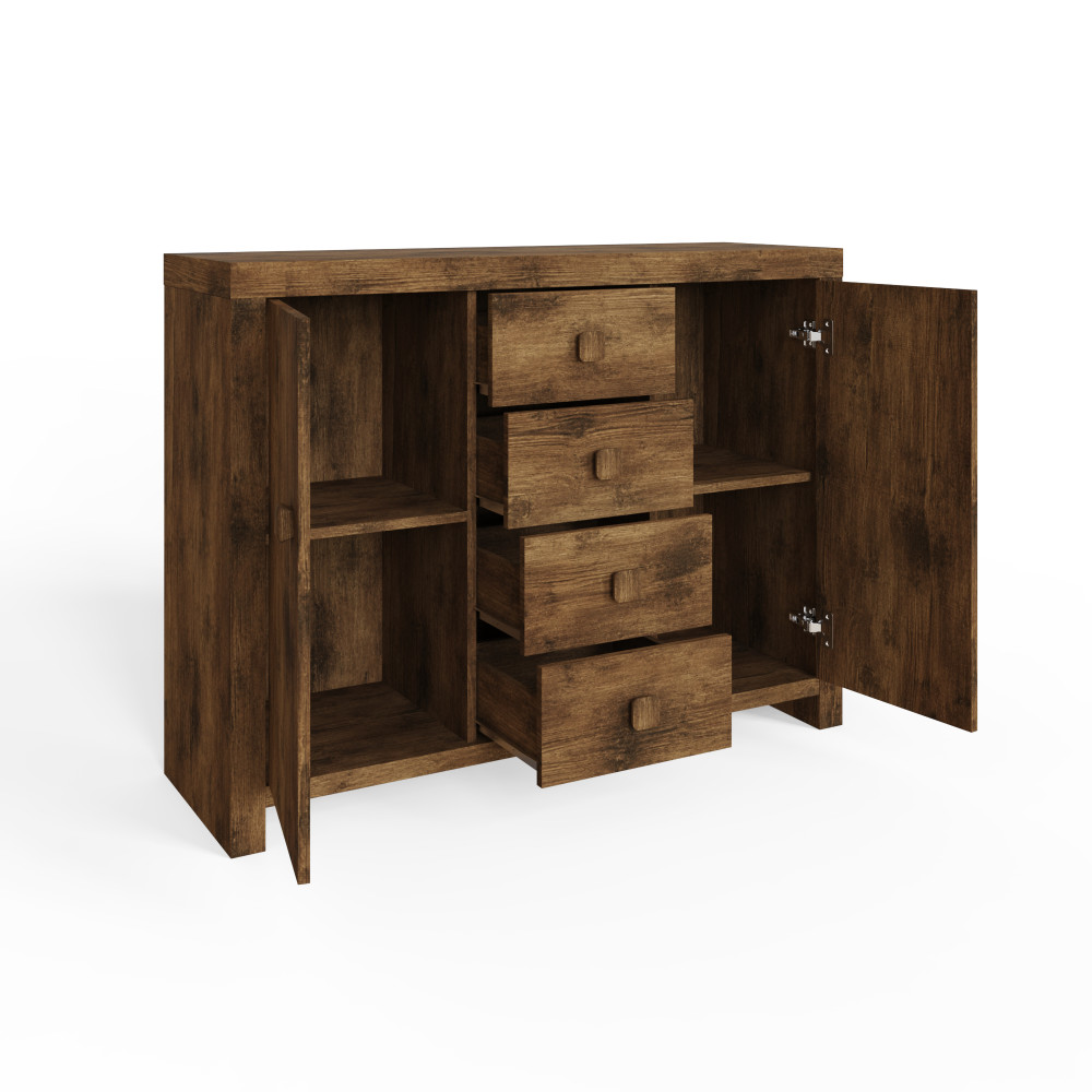 Maluku 2 Door Sideboard with Drawers | Mango Finish