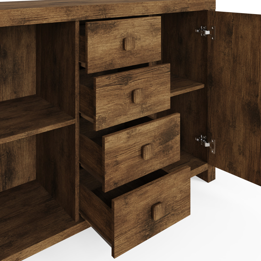 Maluku 2 Door Sideboard with Drawers | Mango Finish