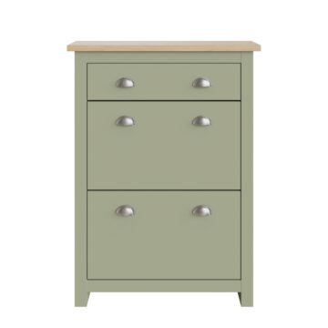 Fife Green 2 Door Shoe Cabinet with Drawer