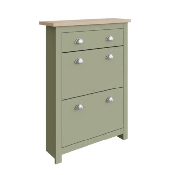 Fife Green 2 Door Shoe Cabinet with Drawer