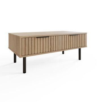 Calista 2 Drawer Coffee Table | Oak Finish
