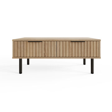 Calista 2 Drawer Coffee Table | Oak Finish