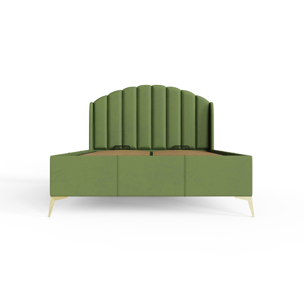 Haikou Green 4'6 Double End Lift Ottoman Storage Bed