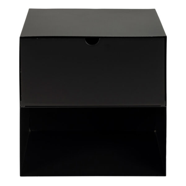 Joliet 1 Drawer Wallmounted Bedside Table in Matt Black | Assembly Required
