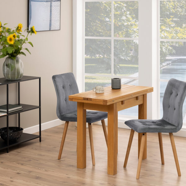 Kenley Extending Dining Table in Oak 45-90cm | Assembly Required
